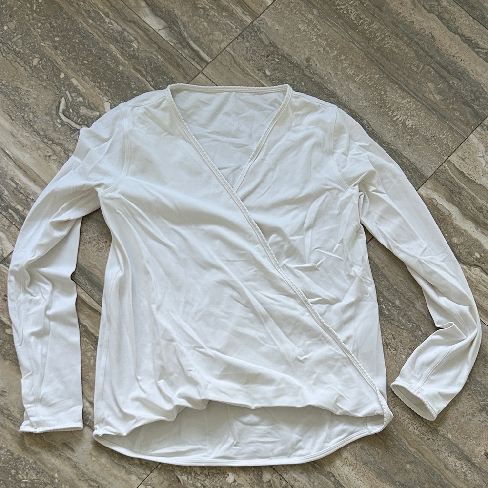 lululemon athletica White Long Sleeve Blouse